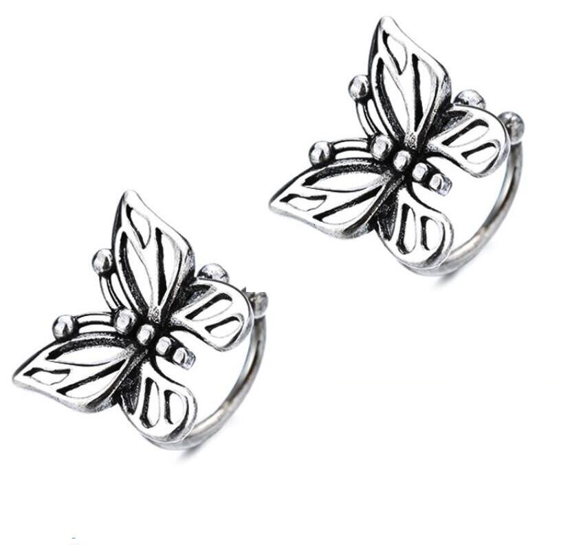 Oly2u – vestes d'oreilles Style bohémien, fée papillon délicate, exquise, esthétique, sans piercing, boucles d'oreilles pour femmes, bijoux Vintage: HDED042