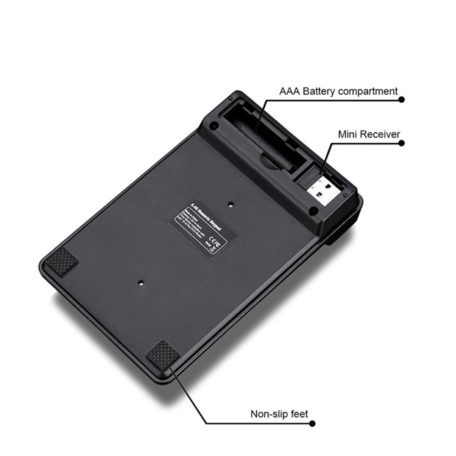 2.4G Wireless Numeric Keypad Bluetooth 4.0 Digital Keyboard Number Num Pad 19 Keys Numeric Keypad Portable