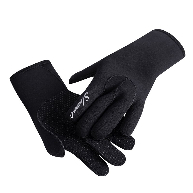 Anti-dérapant enfants adultes noir 3mm néoprène plongée sous-marine gants plongée en apnée voile surf Siwmming mitaines équipement DBO: L