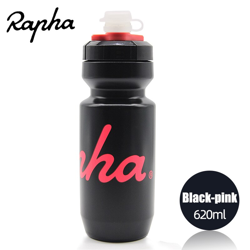 Rapha Fietsen Water Fles 620Ml Smaak-Gratis Bpa-vrij Plastic Camping Wandelen Sport Water Fles Lek-proof Squeezable Ketel: Black-pink 620ml