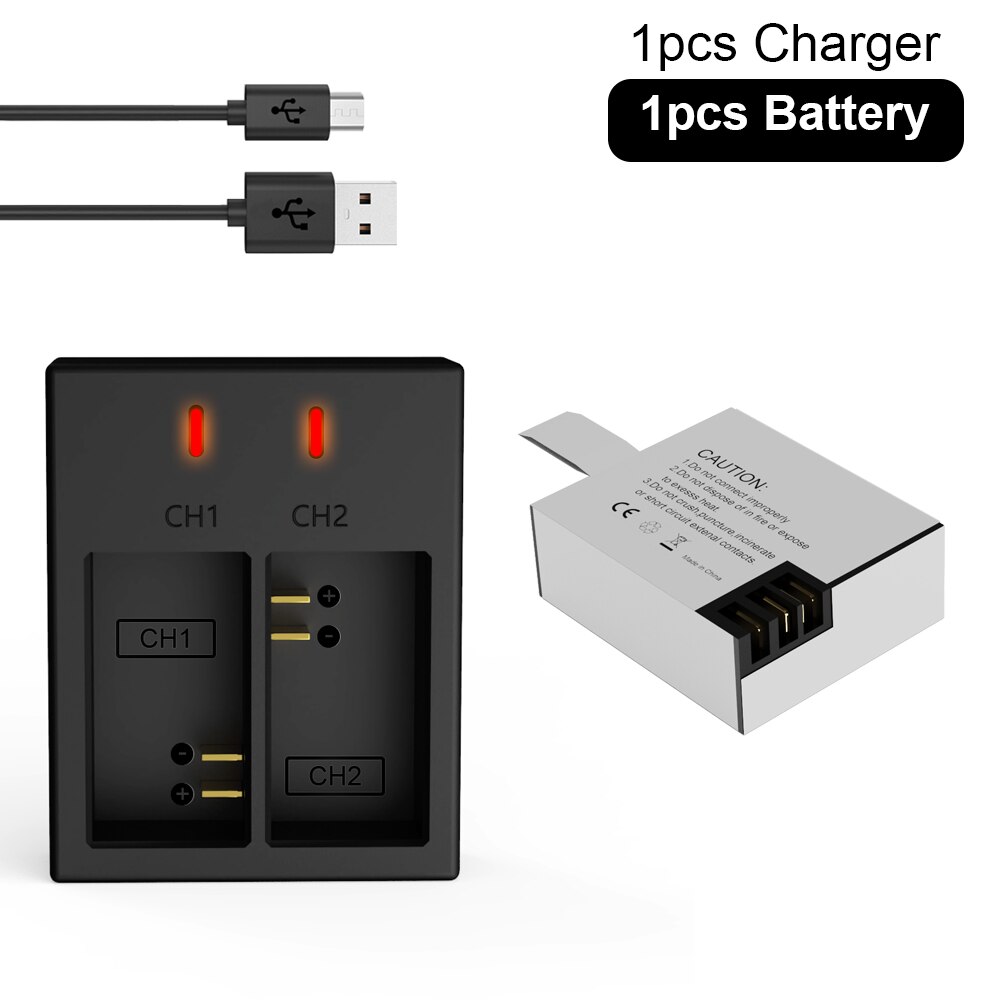 PALO PG1050 SJ4000 PG900 Battery For SJCAM SJ5000 SJ6000 SJ8000 M10 EKEN 4K H8 H9 GIT-LB101 GIT Battery: 1pcs and charger