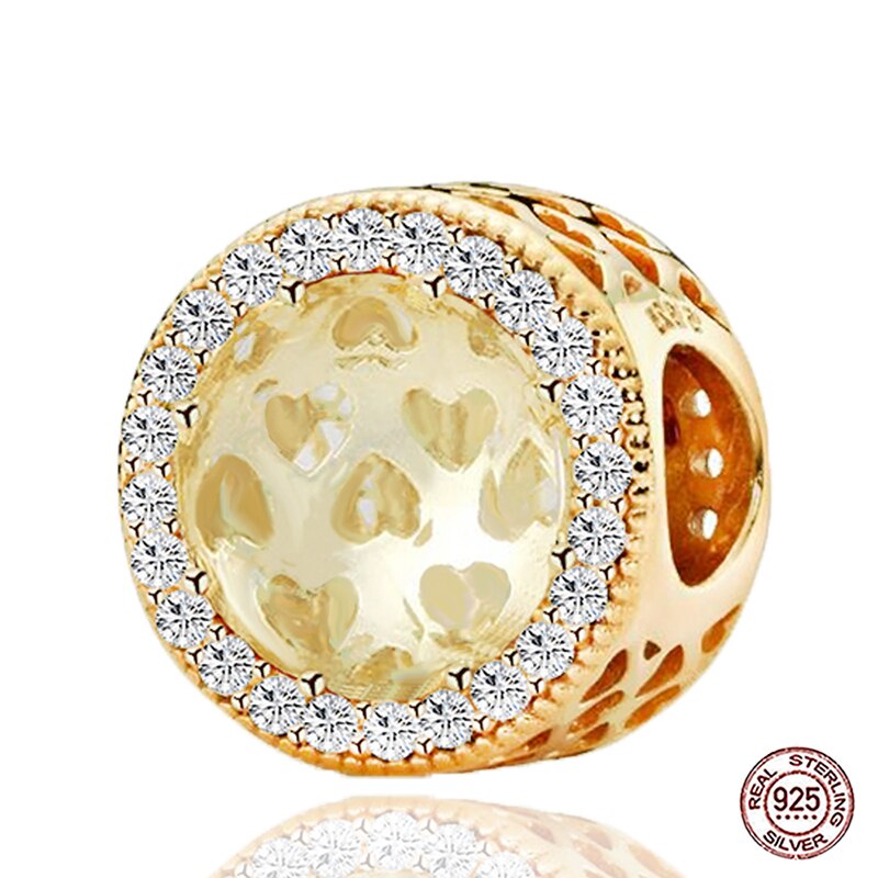 925 Sterling Silver Fit Charms Silver 925 Original Bracelets Zircon Beads For Women DIY Jewelry Making: PR0102