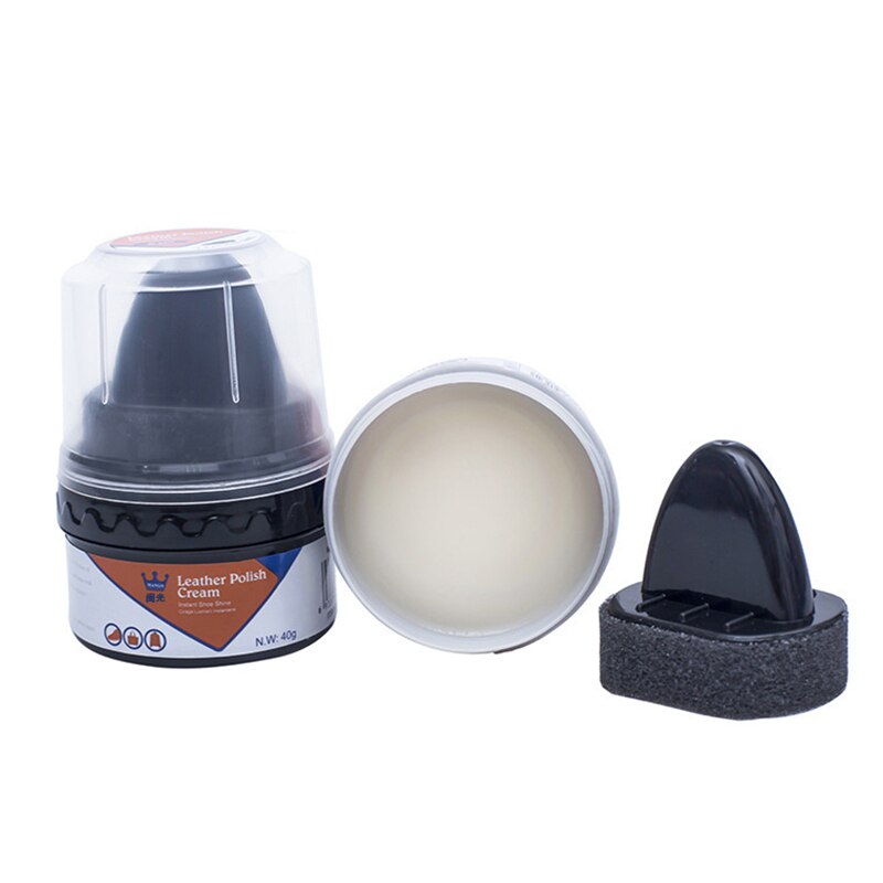 Leather Shoe Boot Polish Cream with Brush Shoe Wax Repair Shoes Glossy Shine Nourishes Protection @LS