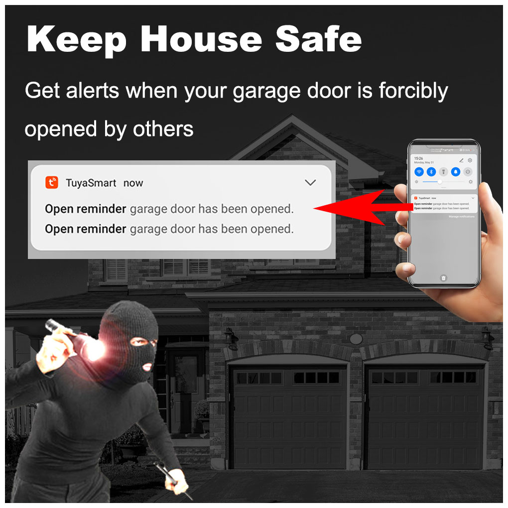 Garage Door Switch WiFi Garage Door Controller Remote Control Roll-up Gate Smart Timer Switch