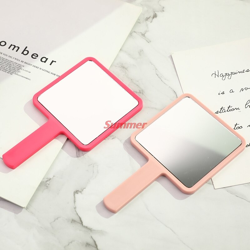 Handle Mirror Square Makeup Mirror Handheld Vanity Mirror Hand Mirror Makeup