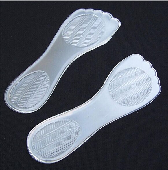 1 Pair Arch Support Pad Silicone Gel Insoles Arch Support Transparent Non-Slip Feet Massager Insoles