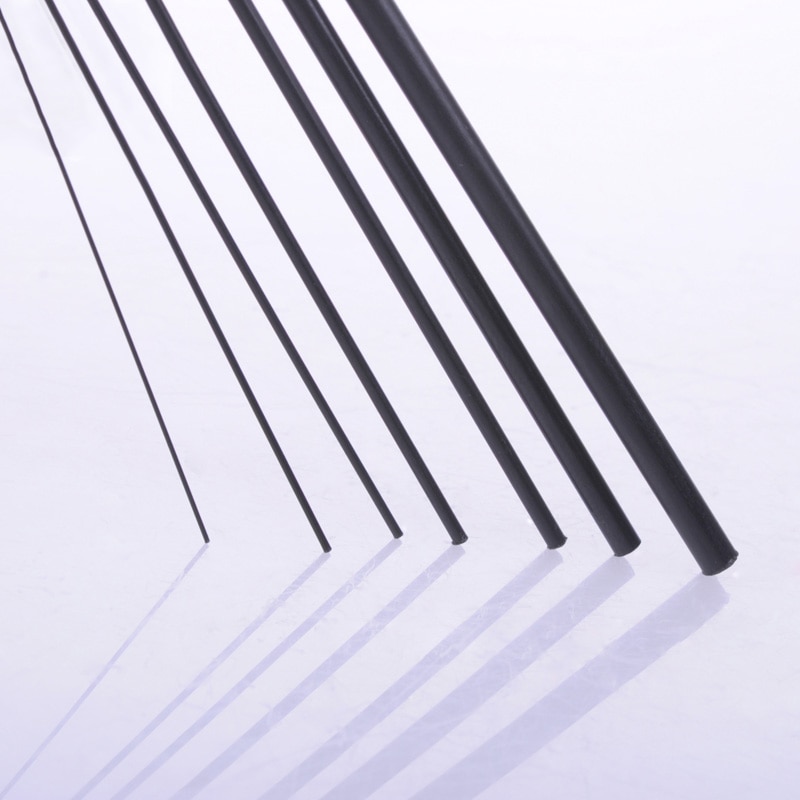 Buis, 1/5 Stuks Koolstofvezel Buis Dia 1mm -5mm Lengte 200mm 400mm 500mm Koolstofvezel Staven For Vliegtuig Matte Paal (Color : Fiber Tube, Size : 2x1x400mm 5pcs