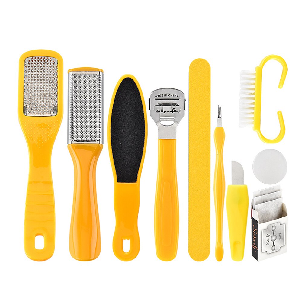 Foot Callus Remover Pedicure Scrubber Stainless Steel Foot Grater Heel File Hard Skin Rasp Grinding foot File Remove Dead Skin: Light Yellow