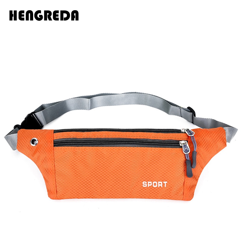 fanny Pack miserabel Tasche Frauen Männer Schlanke Taille Tasche für Reise Wasserdicht mit Kopfhörer See: Orange fanny Pack