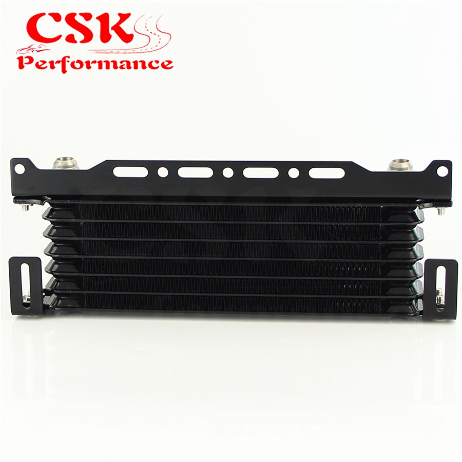 Aluminum 7 Row AN10 Trust Engine Oil cooler W/ 262mm Mounting Bracket Kit Black
