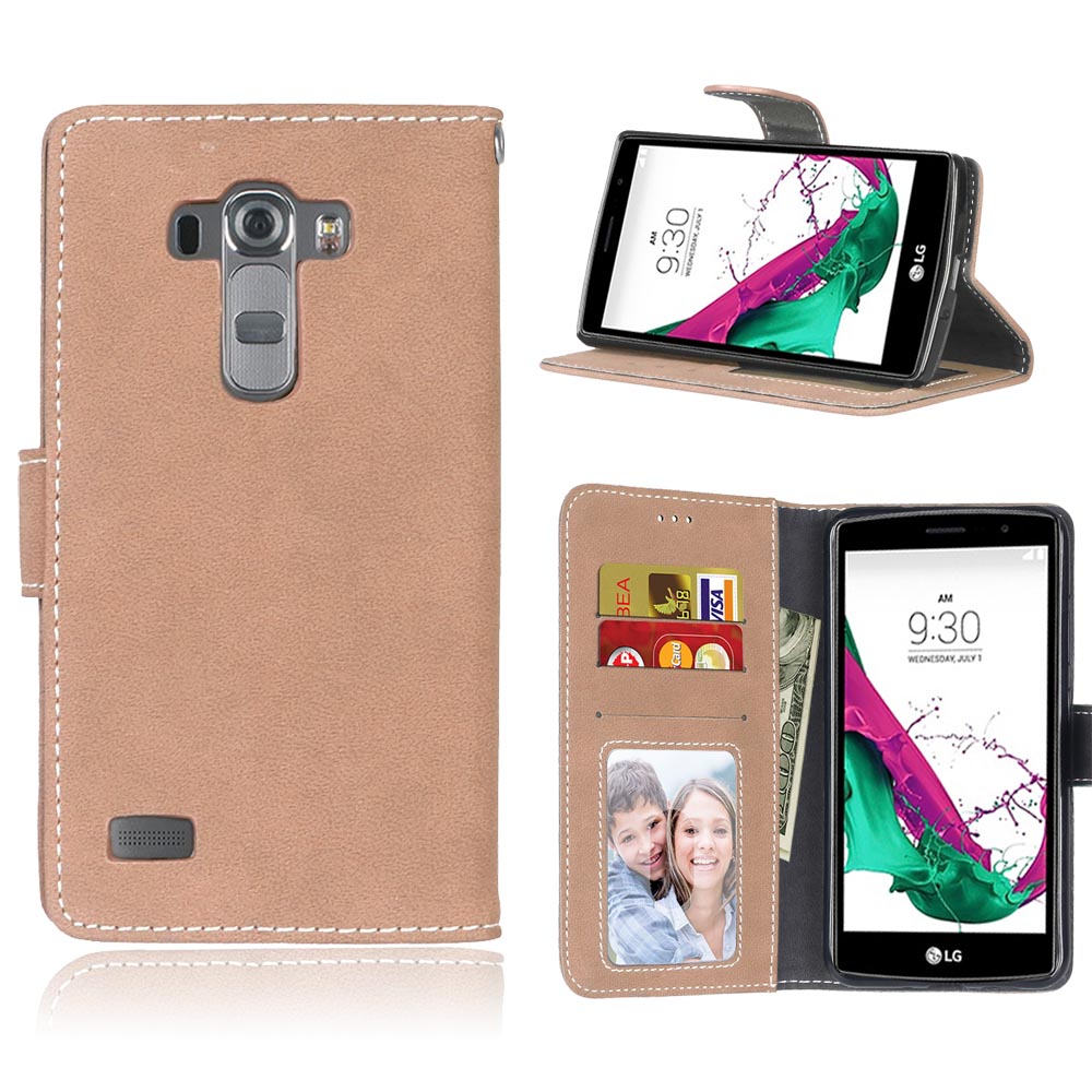 Retro Filp Leather Wallet Stand Phone Case for LG G4 Beat G4S H736 H735 Covers with Card Holder Stand Cover for LG G4 Beat Bags