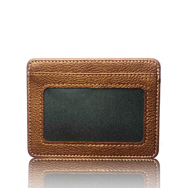 Multi Slot Card Holder Slim Bank Credit Card ID Cards Coin Pouch Case Bag Wallet Organizer Women Men Thin Business Card Wallet: D-brown