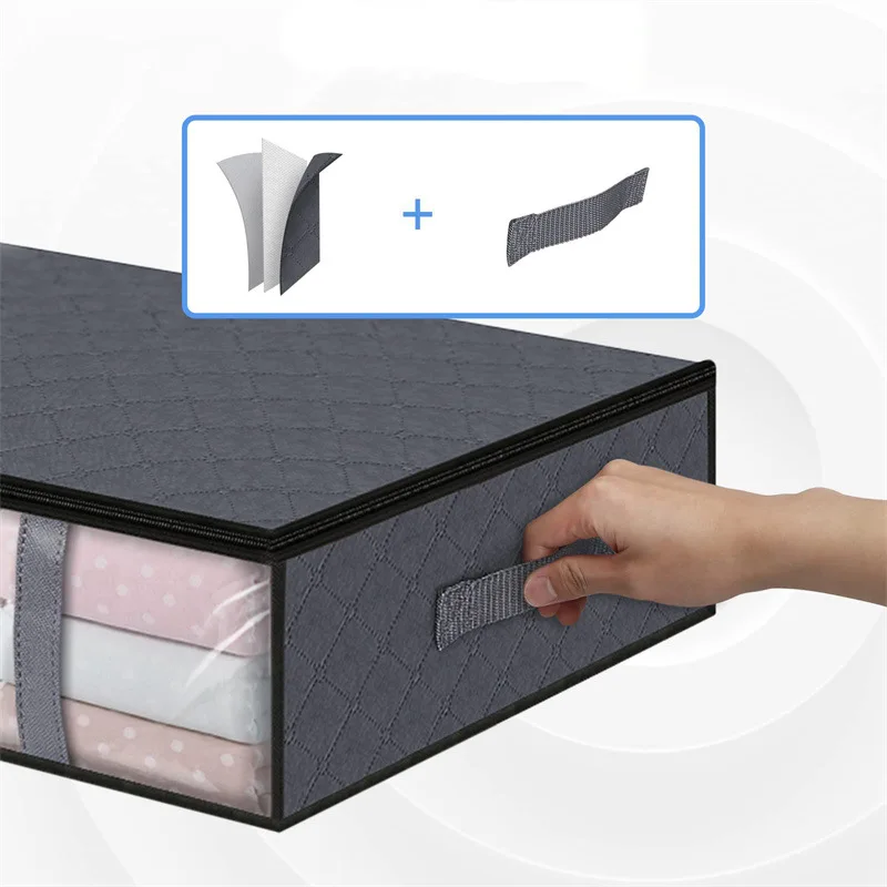 1/3/5PCS Kleding Opbergtas Deken Verpakking Zak Opvouwbare Geweven Opbergtas Onderbed Kleding Organizer stofdichte Opbergtas