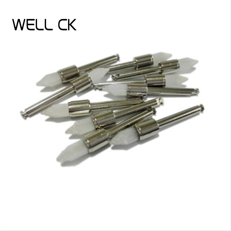 100 Stks/set Tandheelkundige Materialen Polijsten Borstel Kleur Profylaxe Wit Nylon Flap Taper Tandheelkunde Odontologia Klink Taper Tandarts