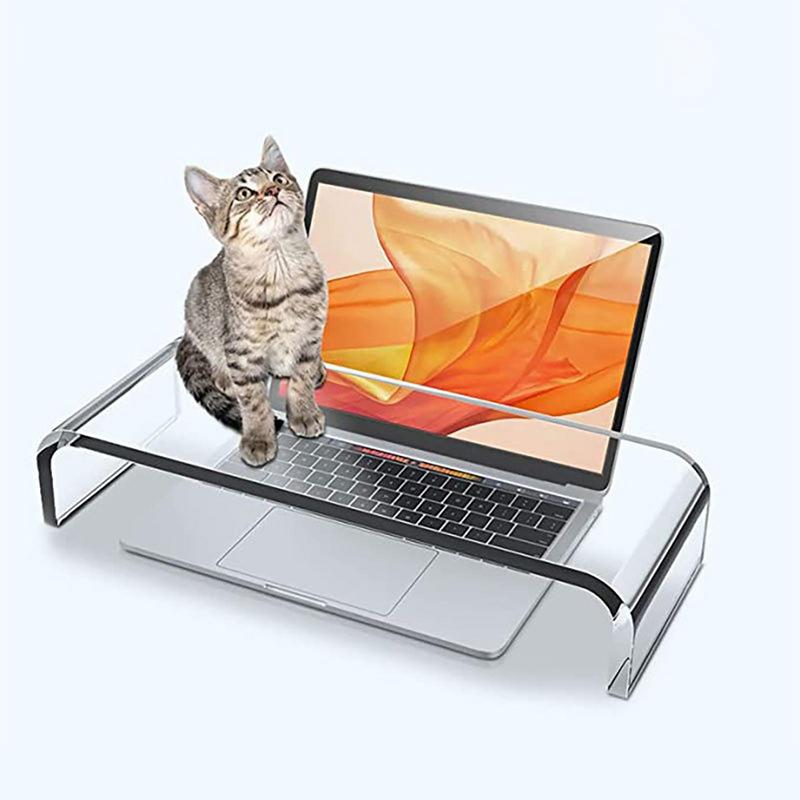Monitor Stand Riser Acrylic Laptop Stand Clear Desktop Computer Riser Table Storage Stand Desk Organizer for Storing PC Screen