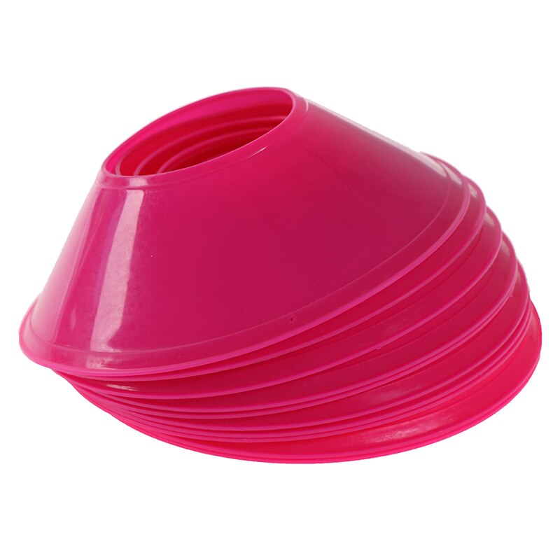 10 st fotboll träning skylt skål trycktålig koner markeringsskivor markör hink pvc sporttillbehör: Rs