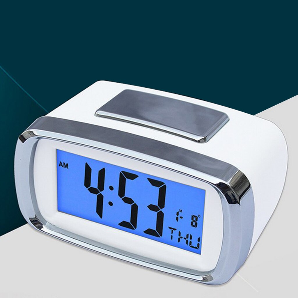 Smart Nightlight Alarm Clock Bedside Desk Table Electronic Clock Battery Operated Mute Luminous Alarm Clock