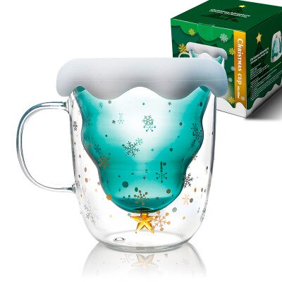 god christmas tre dobbel vegg glass latte kaffekopp kafé butikk jul skulle ønske stjerne begivenhet eventyr krus vakkert tekopp boks: Krus med lokk