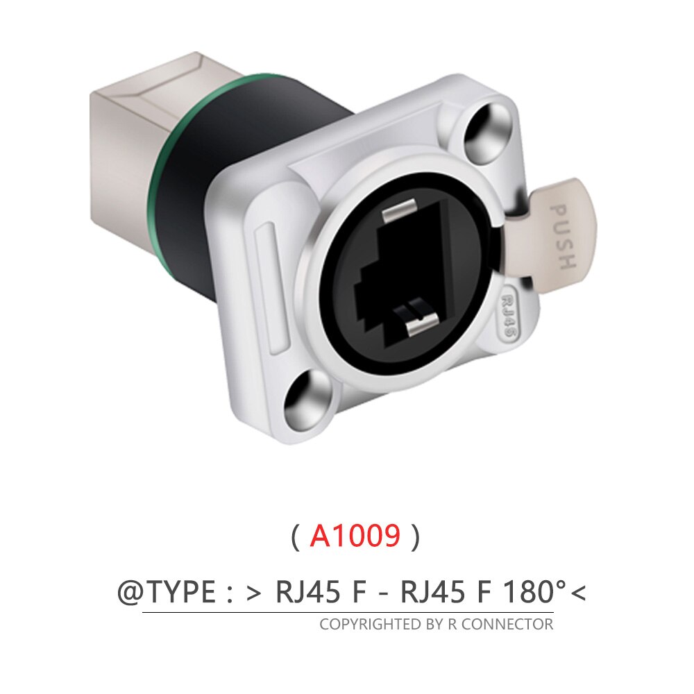 1pc rj45 skjermede nettverkskontakter 8 p 8c hun-panelmonterte stikkontakter  rj45 ethernet-kontakter, vanlig og rettvinklet stil til alternativer: A1009