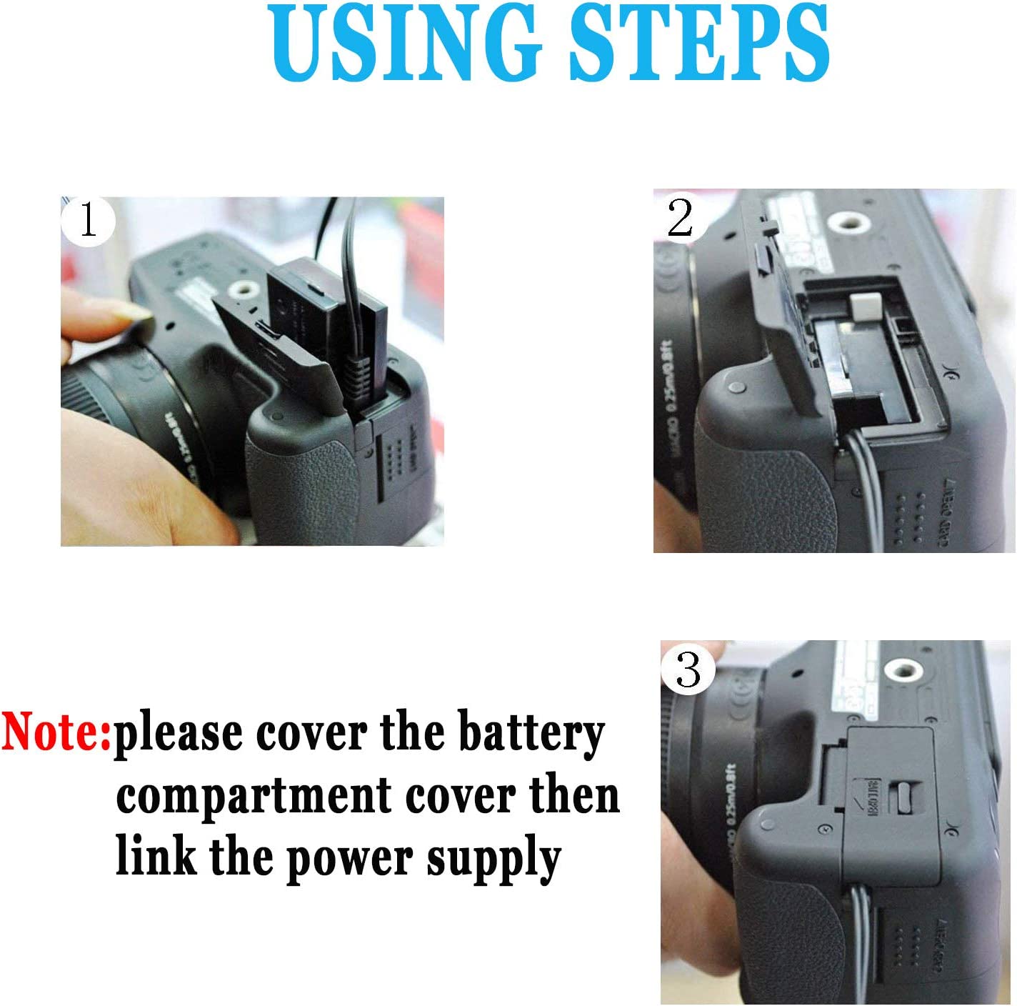 ACK-E8 AC Power Supply Adapter CAPS700 +DR-E8 for Canon EOS Rebel T2i T3i T4i T5i 550D 600D 650D 700D Kiss X4 X5 X6