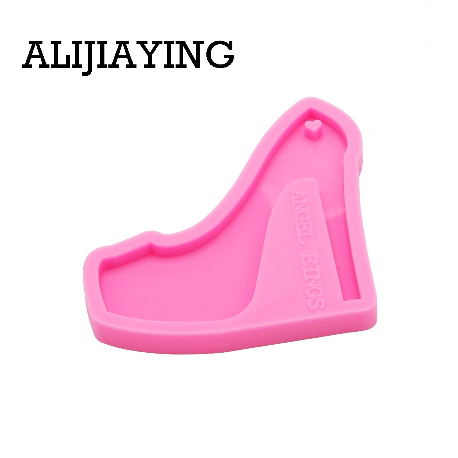 Dy0150 glänsande högklackade nyckelring silikonform pyssel nyckelring hänge för tjej smycken roliga skor nyckelringar formar