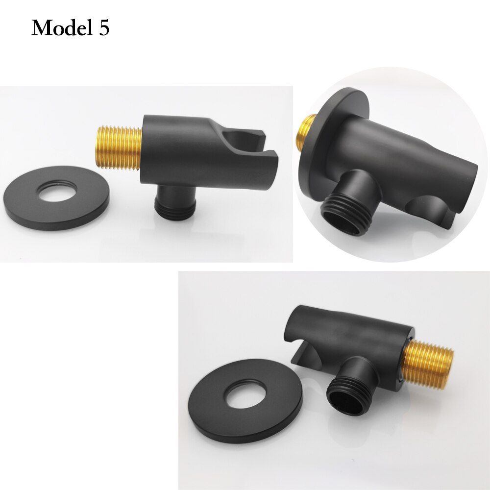 Solid Brass Bathroom Shower Head Connector /Holder with Water Outlet, Wall Mounted Connector Bracket For Shower Accessories