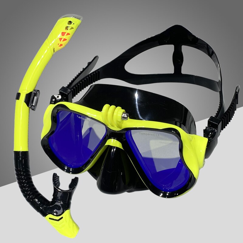 Drijvende Duiken Lung Duiken Pakket Masker Siliconen Rok Drie-Lens Volwassen Panoramisch Vol Droge Duikbril Drijvende Duiken Lung di: MULTI