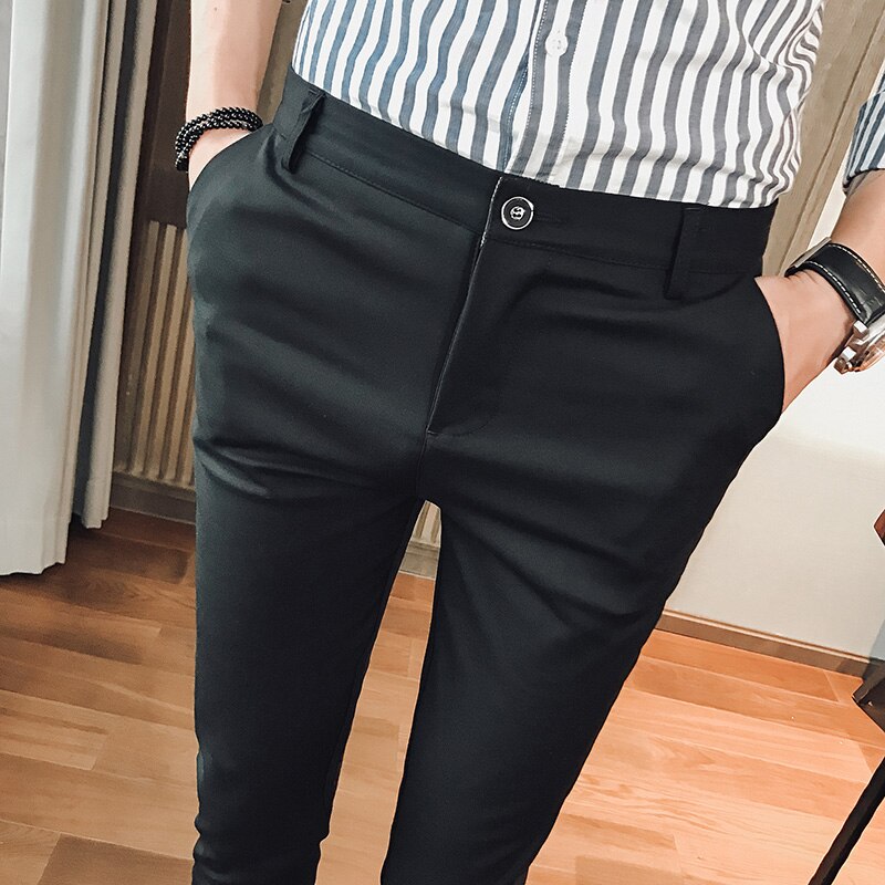 Britse lente heren casual stylist all-match skinny broeken slanke slanke broeken