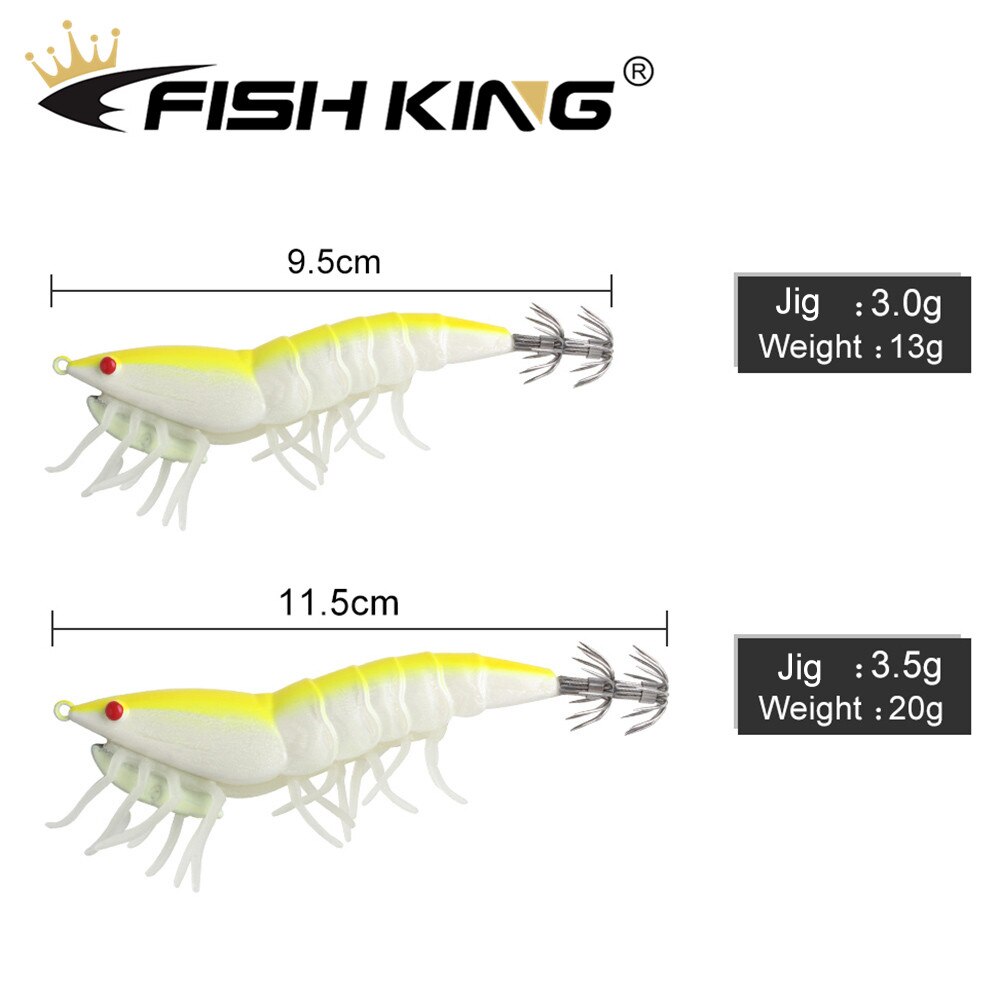 FISH KING – leurre Turlutte pour la pêche en mer, appât artificiel idéal pour la pêche au calmar, 3.0 #3.5 #
