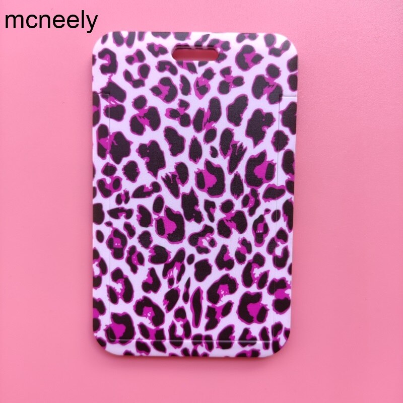 Frauen Liebe Leopard Kreditkarte Ich würde Halfter Tasche Schüler Reise Karte Abdeckung Abzeichen Zubehör Arbeit Name Karte Halfter: Single Karte  Nein Seil