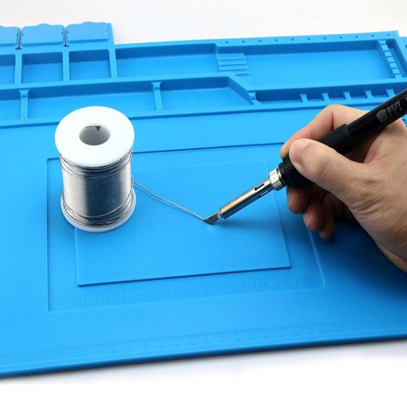 Mobile phone repair silicone work mat High temperature resistance workbench anti-static with magnetic parts suction