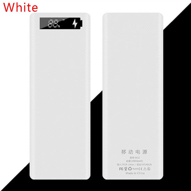 10*18650 Power Bank Case Dual USB With Digital Display Screen Mobile Phone Charger DIY Shell 18650 Battery Holder Charging Box: WT