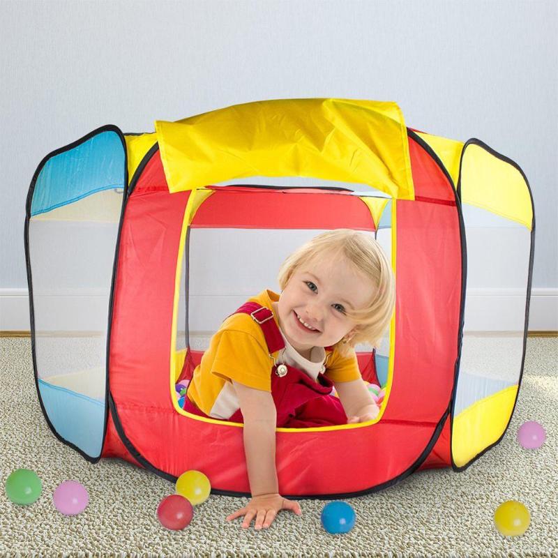 Play House Indoor and Outdoor Easy Folding Ball Pit Hideaway Tent Play Hut