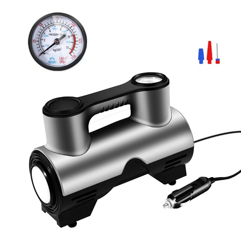 12V/120W Portable Air Compressor Multifunctional Air Pump Tire Inflator with Bright Emergency Flashilight: A