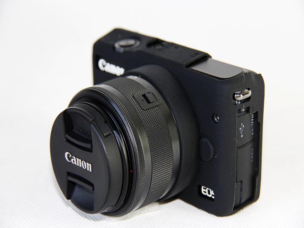 Funda de cámara de silicona para Canon EOS M10/EOS M100 la más nueva cubierta protectora 1pc: Black