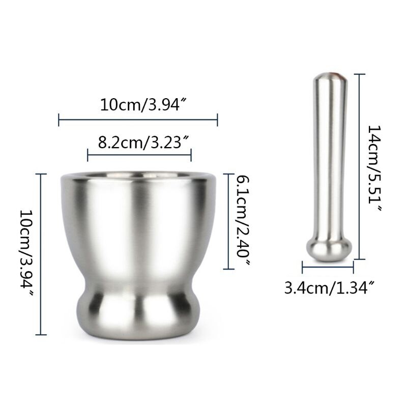 Zestawy moździerz i tłuczek tabletki ze stali nierdzewnej kruszarka Pesto proszek młynek robić przypraw X7JE