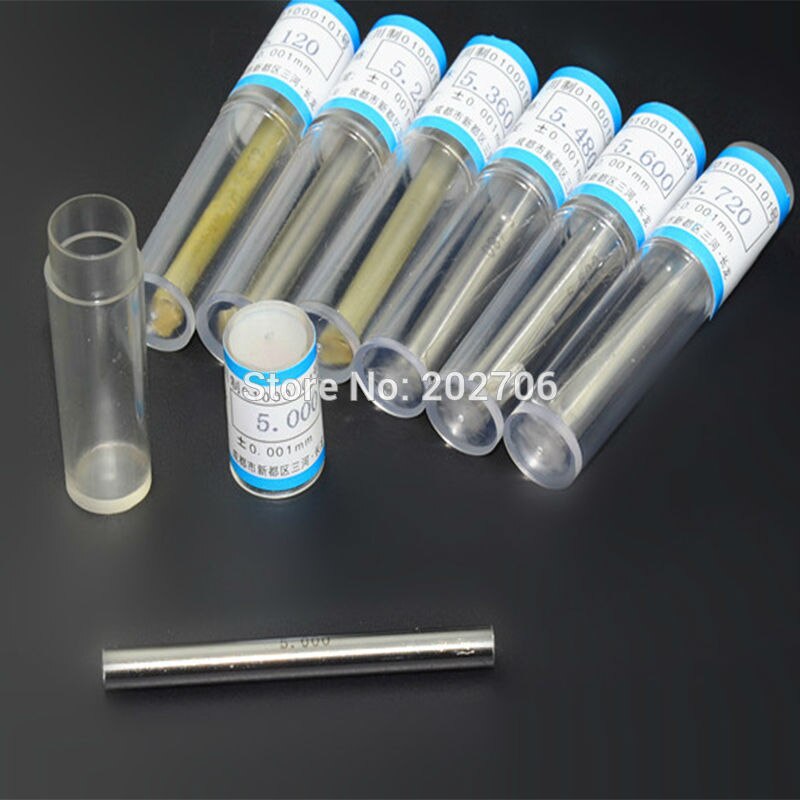 1,00 ~ 2,00mm ~ 3,00mm ~ 4,00 ~ 5,0 calibrador de pasador de acero de precisión paso 0,01mm Juego de calibrador de enchufe liso herramienta de medición de pasadores, 101 unids/lote