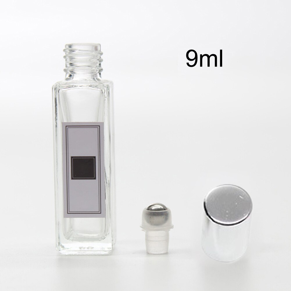 Mini Glazen Parfumflesjes Lege Cosmetische Essentiële Olie Container Draagbare Reizen Essentiële Olie Flessen met Stalen Bal Roller: plum