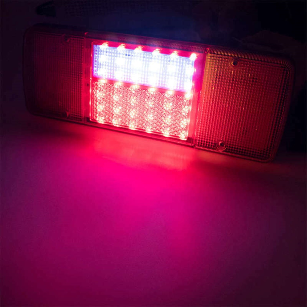 2pcs Universal 92 Leds 24V LED Rear Tail Lights Lamps for Truck Lorry Trailer Chassis Bus Car