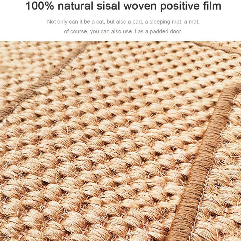 Scratching Mat Natural Premium Woven Sisal Cat Mat Cat Cat Scratch Post Wall Sticker Anti Slip Cat Scratcher Pad for Carpet Sofa