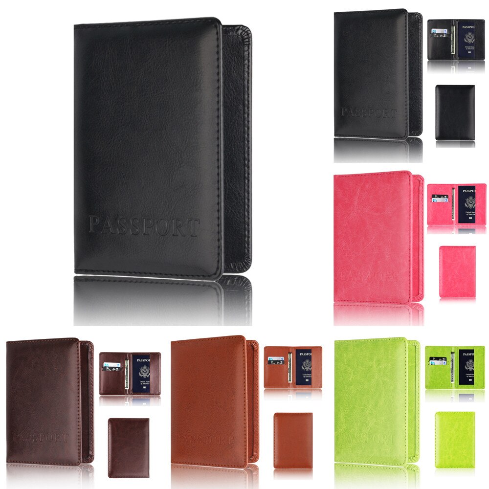 Portefeuille souple pour cartes de visite, couverture de passeport, porte-monnaie autocollant, # XX30