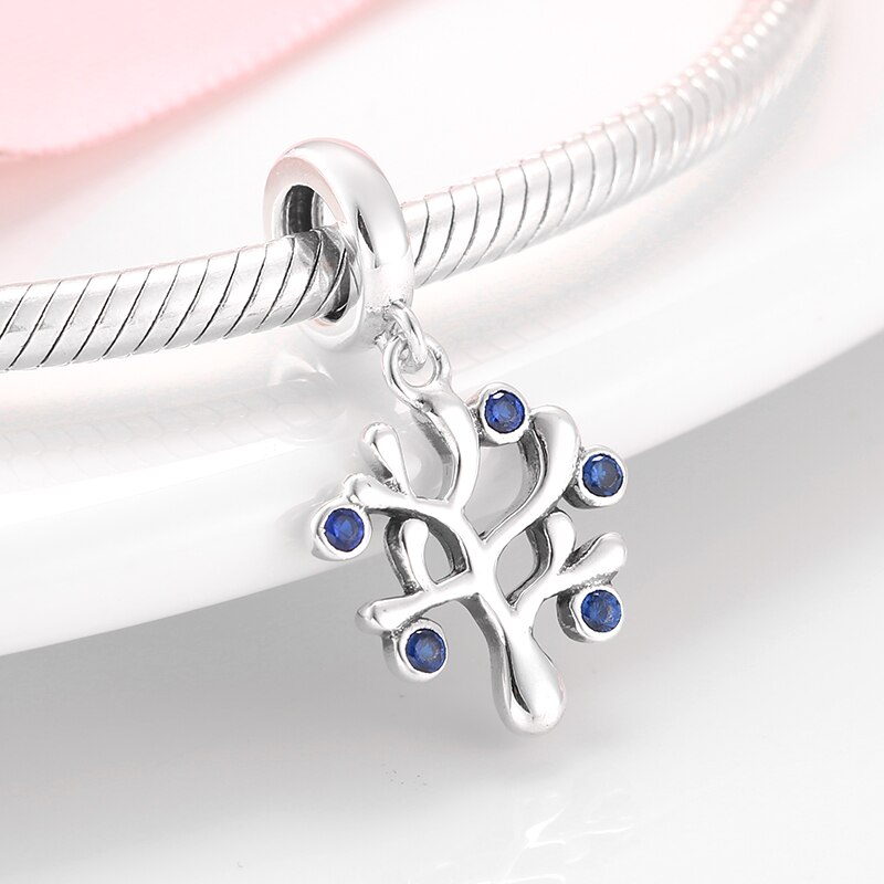 Arbre de vie fait avec amour et cœur, pour la fabrication de bijoux, breloques en émail de , argent 925 original: PD0122