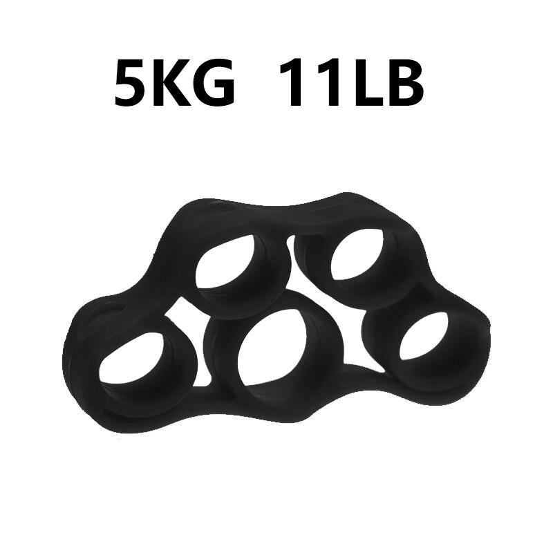 Silicone finger clip strength trainer resistance band hand shake wrist exercise stretching resistance finger trainer exercise fi: black