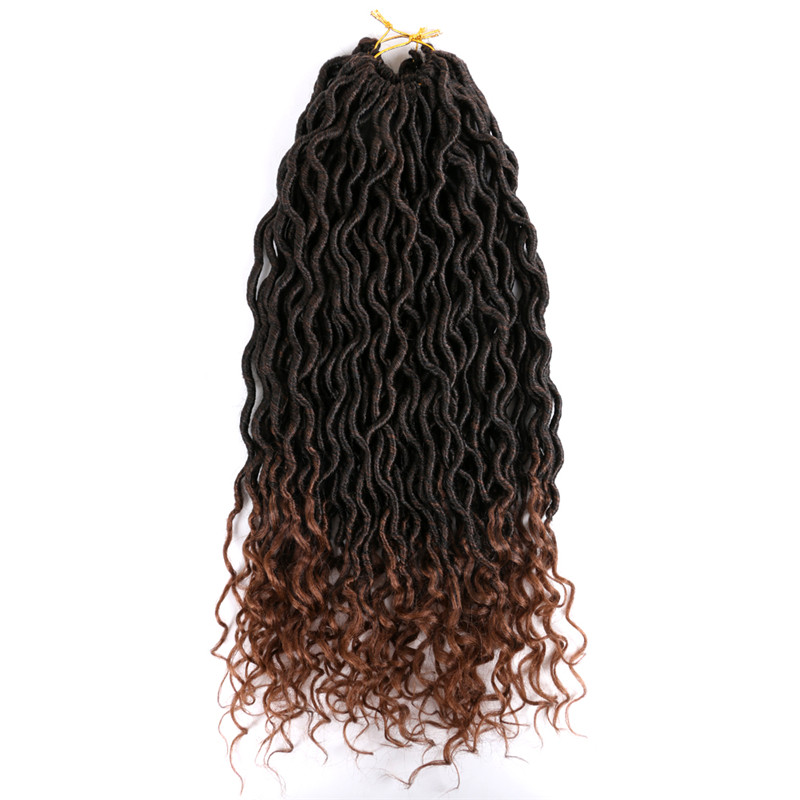 ZYR Faux Locs Curly Ends Ombre Crochet Hair 24 roots Hair-Extension For African Women: T30