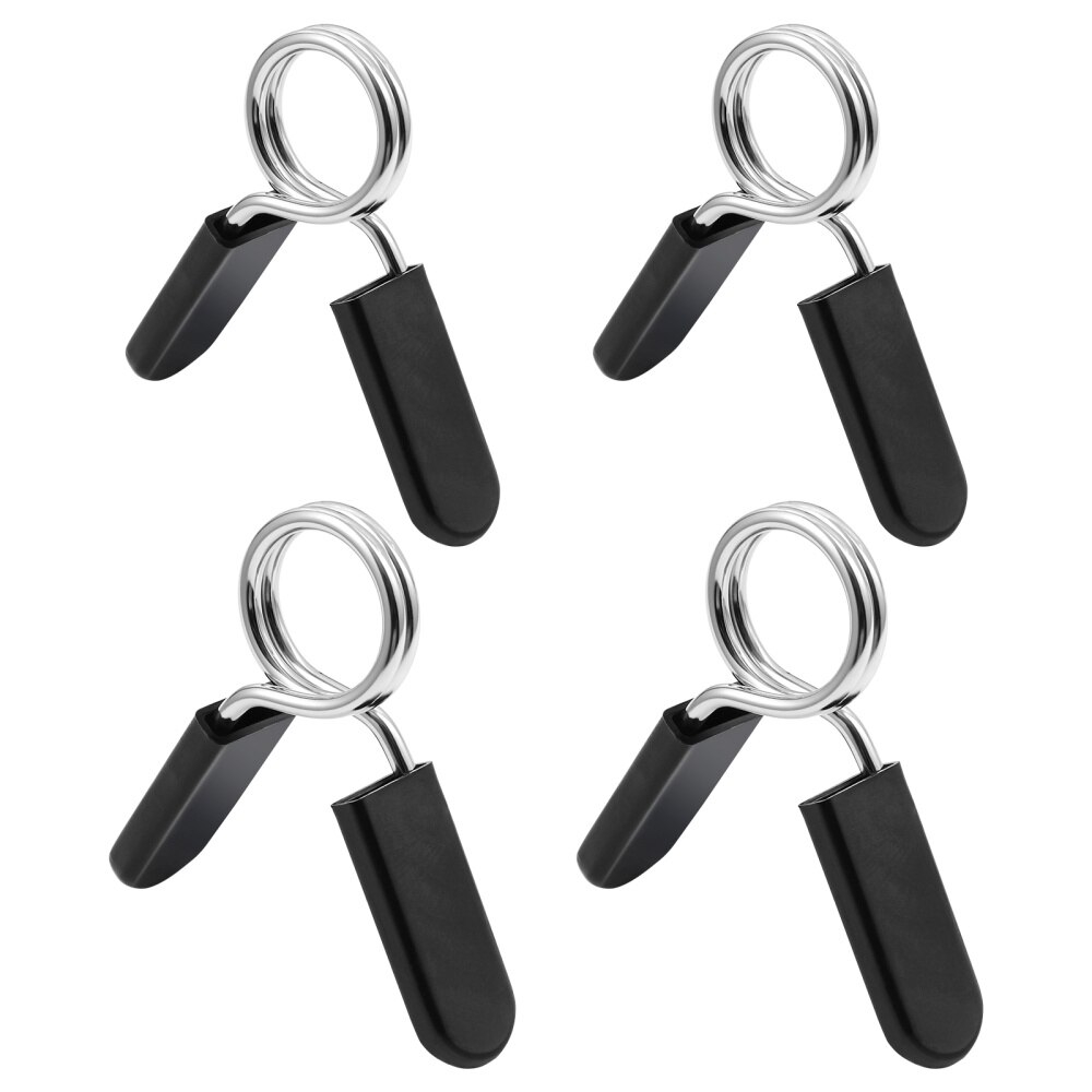 CLISPEED 4PCS 25mm/28mm Dumbbell Barbell Clamps Spring Clip Collars for Powerlifting Cross Fit Weightlifting Gym