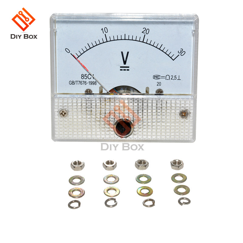 DC 30V Analog Panel Volt Voltage Meter Voltmeter Gauge 85C1 0-30V Analog Panel Voltmeter Very Practical Tool