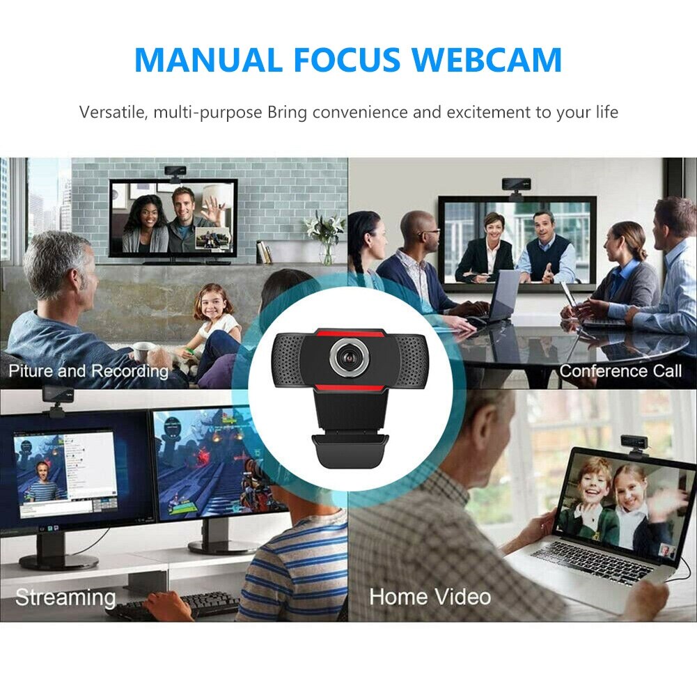 480/720/1080P USB 2.0 USB 2.0 PC Camera HD Video Record Webcam Web Camera With MIC For Computer Microphone PC Laptop CMOS 30fps