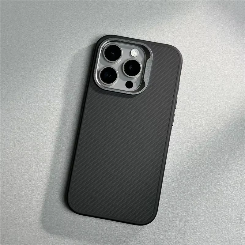 Luxury Carbon Fiber Texture Simple Phone Case For IPhone 12 13 14 15 16 Pro Max Soft Rubber Frame Cover For IPhone 16 15 ProMax: PVC / SKY BLUE