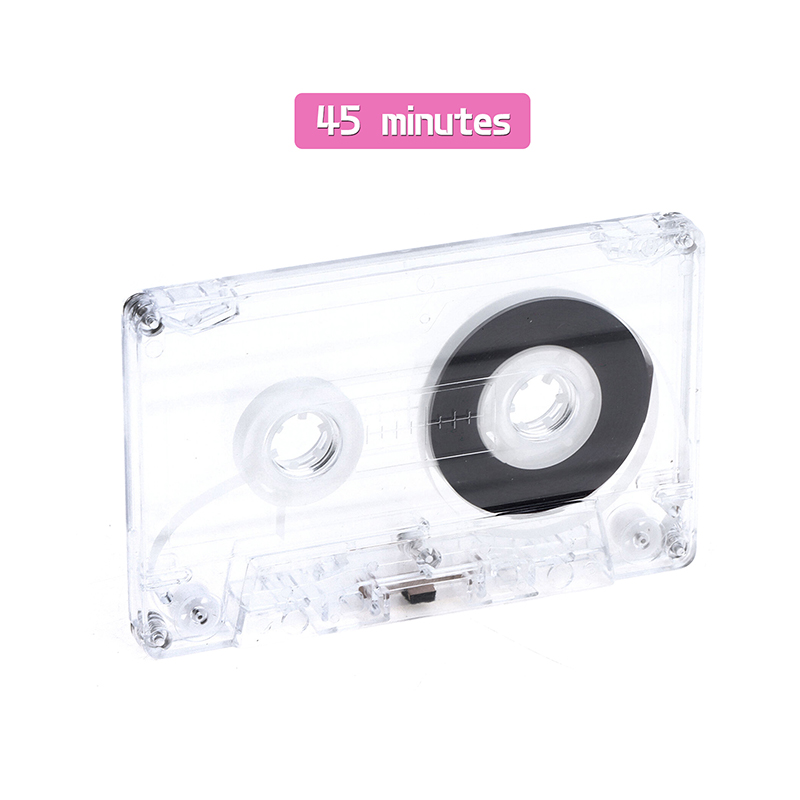 Standard Cassette Player, Ideal for Speech and Music Recording, With 45/60/90 Minutes Magnetic Tape, Clear Storage Container: Light Grey