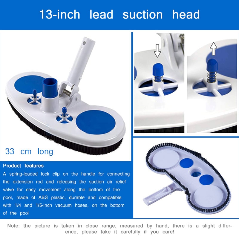 Swimming Pool Vacuum Head Brush Cleaner Above Ground Cleaning Tool Pond Fountain Vacuum Brush Cleaner Garden Supplies